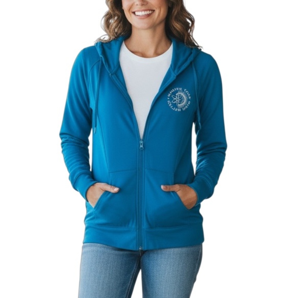 Dr. Joe Dispenza Large Blue Women's Zip-Up Hoodie!